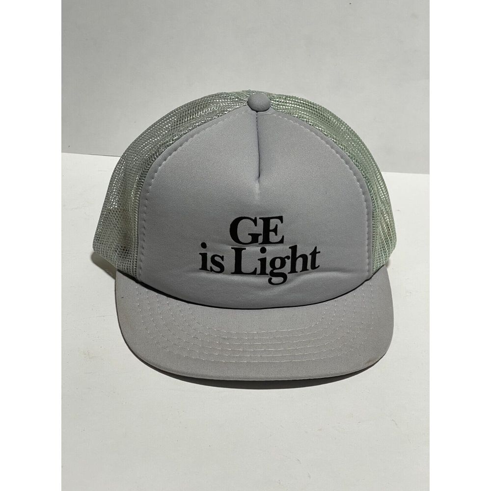 Vintage General Electric Hat Cap GE Full Mesh Trucker Snapback Made in Korea